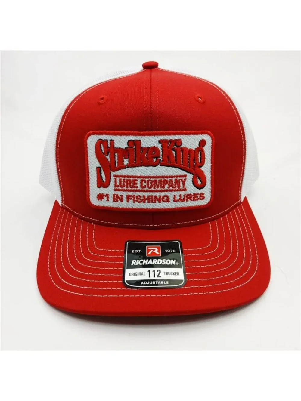 Strike King Fishing Hat Richardson 112 Trucker Cap Embroidered Patch Made in USA